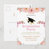 Rosa Lila floraler Abschluss Postkarte (Vorne/Hinten)