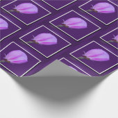 Rosa, Lila Frühlingsblütenmuster Geschenkpapier (Ecke)