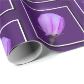 Rosa, Lila Frühlingsblütenmuster Geschenkpapier (Rolleneckpunkt)