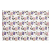 Rosa Lila Frühstück Toaster Pastry Junk Food Kissenbezug (Rückseite)