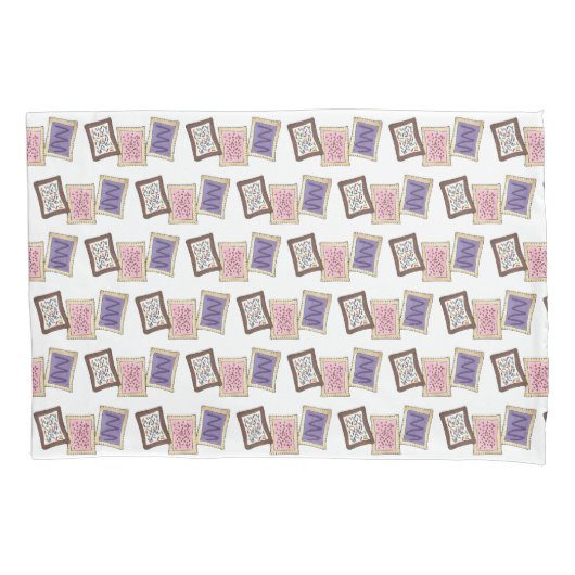 Rosa Lila Frühstück Toaster Pastry Junk Food Kissenbezug (Vorderseite)