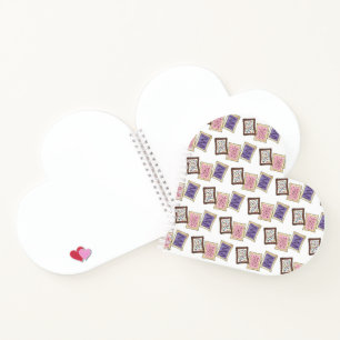 Rosa Lila Frühstück Toaster Pastry Junk Food Notizblock