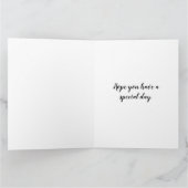 Rosa Lila Fuchsia-Blume Geburtstag Karte (Innenseite)