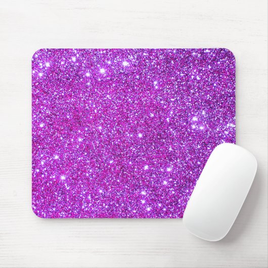 Rosa lila funkelnd bezaubernder Glitzer-Designer Mousepad (Mit Mouse)