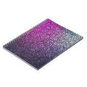 Rosa lila funkelnd Glitzer Notizblock (Linke Seite)