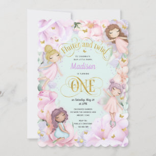 Rosa Lila Gartenmühle, verzauberte Waldeinladung Einladung