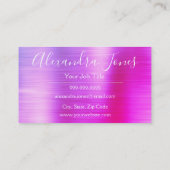 Rosa Lila gebürstete Eyelash-Erweiterungen Visitenkarte (Rückseite)
