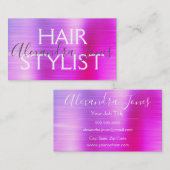 Rosa Lila gebürstetes Metallhaar Visitenkarte (Vorne/Hinten)