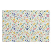 Rosa Lila-gelb-grün-elegantes Blumenmuster Kissenbezug (Rückseite)