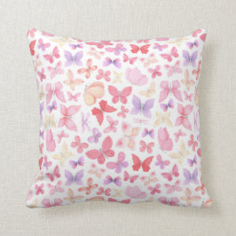 Rosa Lila Gelbe Schmetterlinge Kissen