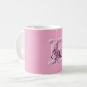 Rosa Lila Gemütlich E Name Kaffeetasse (Vorderseite Links)