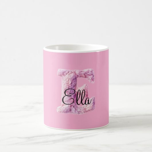 Rosa Lila Gemütlich E Name Kaffeetasse (Mittel)