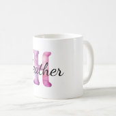 Rosa Lila Gemütlich H Name  Kaffeetasse (VorderseiteRechts)