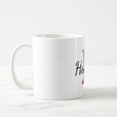 Rosa Lila Gemütlich H Name  Kaffeetasse (Links)