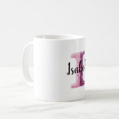 Rosa Lila Gemütlich I Name Kaffeetasse (Vorderseite Links)