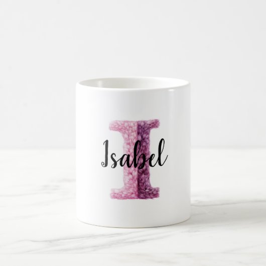 Rosa Lila Gemütlich I Name Kaffeetasse (Mittel)