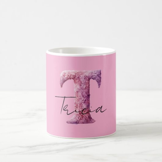 Rosa Lila Gemütlich T Name Kaffeetasse (Mittel)