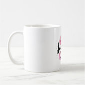 Rosa Lila gemütlicher Buchstabe J Name  Kaffeetasse (Links)