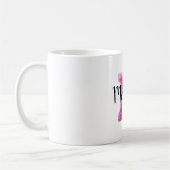 Rosa Lila Gemütlicher Buchstabe M Name  Kaffeetasse (Links)