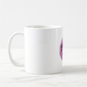 Rosa Lila Gemütlicher Buchstabe O Name Kaffeetasse (Links)