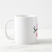 Rosa Lila Gemütlicher Buchstabe S Name  Kaffeetasse (Links)