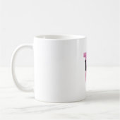 Rosa Lila Gemütlicher Buchstabe U Name Kaffeetasse (Links)
