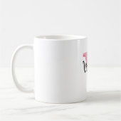Rosa Lila Gemütlicher Buchstabe V Name  Kaffeetasse (Links)