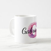 Rosa Lila Gemütlicher G Name Kaffeetasse (Vorderseite Links)
