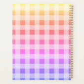 Rosa Lila Girl Hübscher Karierter Regenbogen Planer (Rückseite)