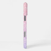 Rosa Lila Glitzer glänzen Handy Case iPhone Hülle (Rechte Seite)