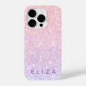 Rosa Lila Glitzer glänzen Handy Case iPhone Hülle (Rückseite)