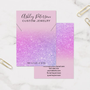 Rosa lila Glitzer schick Halskette Display