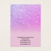 Rosa lila Glitzer schick Halskette Display (Rückseite)