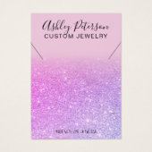 Rosa lila Glitzer schick Halskette Display (Vorderseite)