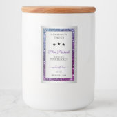 Rosa Lila Glitzer Silver Product Packaging Label Lebensmitteletikett (Vorderseite)