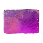 Rosa Lila Gold Elephant Exotic Bright Viel Glück Badematte (Vorderseite)