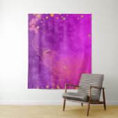 Rosa Lila Gold Elephant Exotic Party Hintergrund Wandteppich (Beispiel)