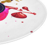 Rosa Lila-Gold-Spritzer-Monogramm Schneidebrett (Ecke)