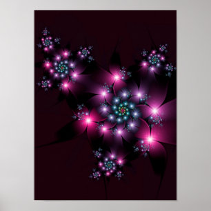 Rosa Lila gotische Blume Poster