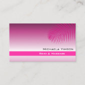 Rosa Lila Gradient Moderne mit Palmblättern einfac Visitenkarte (Vorderseite)