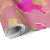 Rosa, lila, grün, Marmorpapier Geschenkpapier (Rolleneckpunkt)