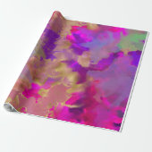 Rosa, lila, grün, Marmorpapier Geschenkpapier (Ungerollt)
