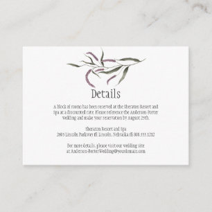 Rosa Lila grüne Blumenklappenkarte Begleitkarte