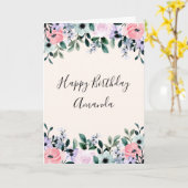 Rosa, Lila grüne Farbe, Blumenrinde Karte (Gelbe Blume)