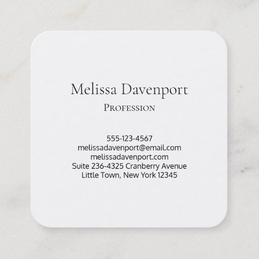 Rosa, Lila grüne Farbe, Blumenrinde Quadratische Visitenkarte (Rückseite)