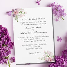 Rosa Lila Grüne Florale Formelle Elegante Hochzeit