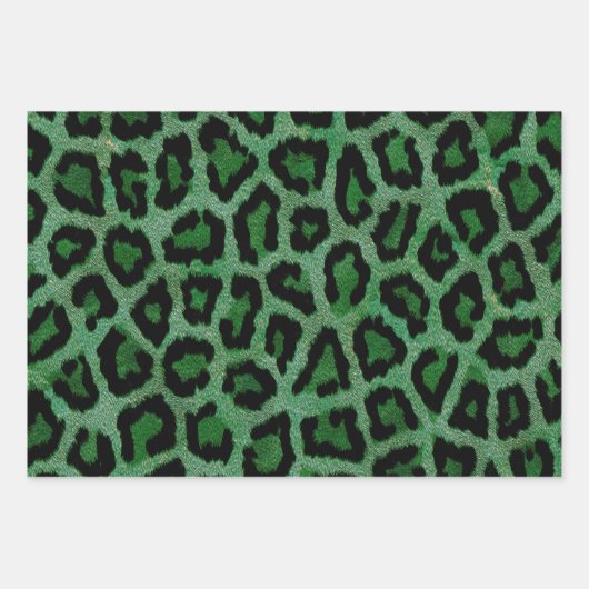 Rosa Lila grüne Leopardin Geschenkpapier Set (Vorderseite 3)