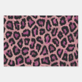 Rosa Lila grüne Leopardin Geschenkpapier Set (Vorderseite)