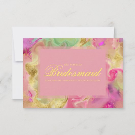 Rosa, lila, grüne Marmorfarbe dank Karte (Vorderseite)