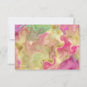 Rosa, lila, grüne Marmorfarbe dank Karte (Rückseite)